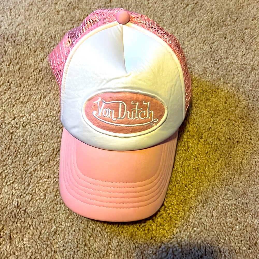 Pink Von Dutch trucker hat
